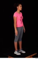  Zahara dressed grey sneakers grey sports leggings pink t shirt sports standing whole body 0008.jpg